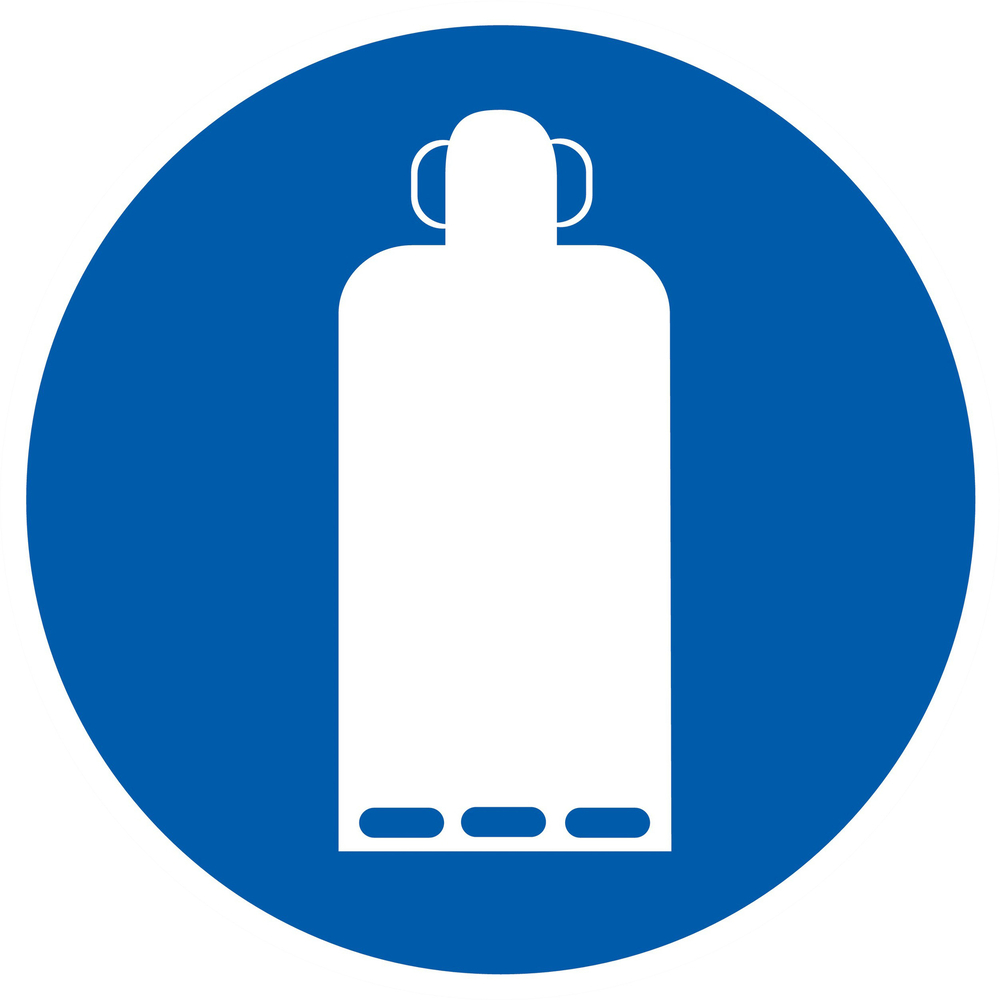 Panneau adhésif BOUTEILLE DE GAZ OBLIGATOIRE Ø420MM TALIAPLAST - 723564