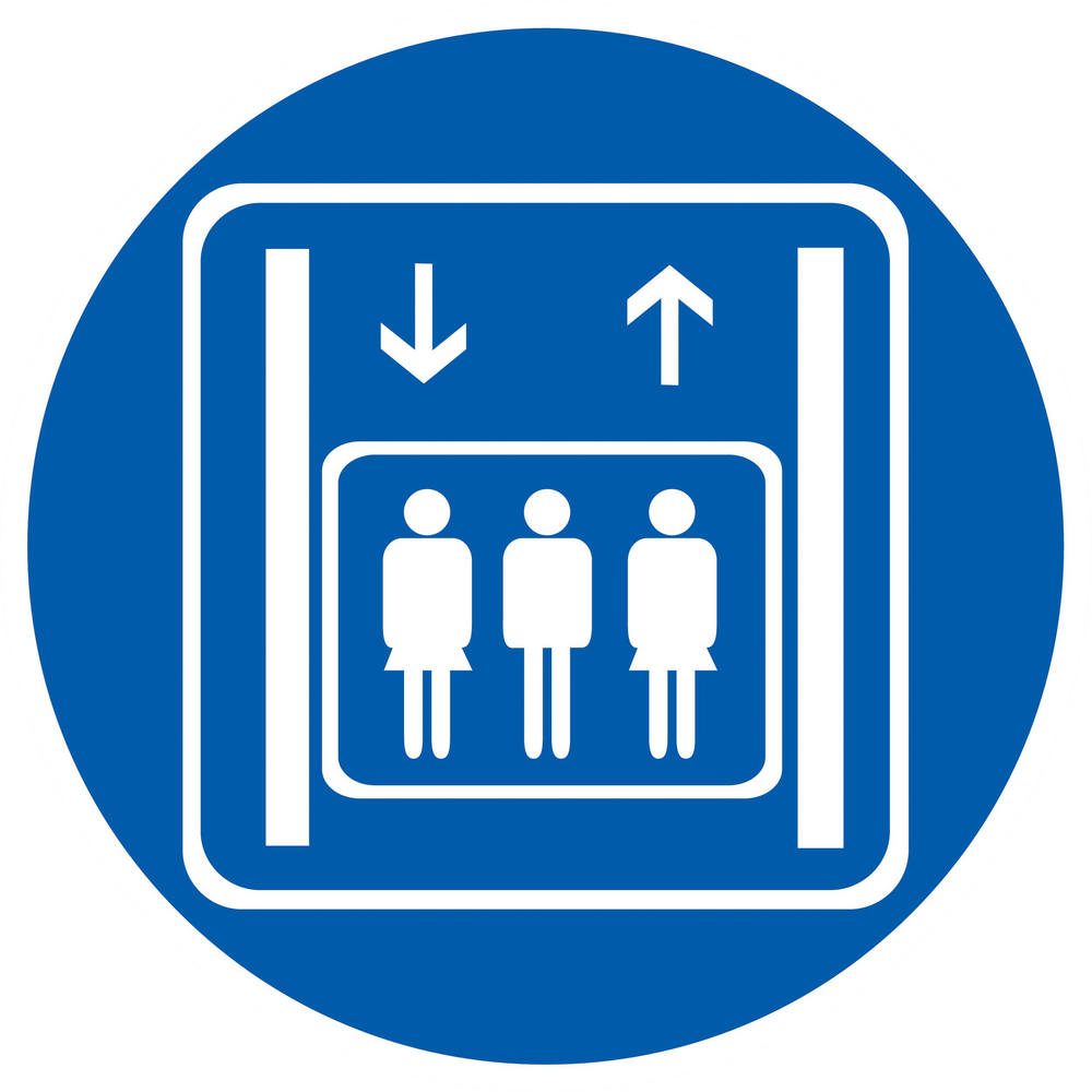 Panneau adhésif TRANSPORT DE PERSONNES EXCLUSIVEMENT Ø420MM TALIAPLAST - 723570