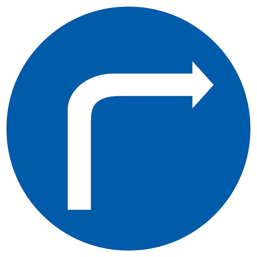 Panneau adhésif VIRAGE A DROITE Ø420MM TALIAPLAST - 723579