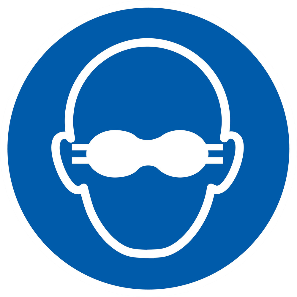 PANNEAU LUNETTES DE PROTECTION OPAQUES OBLIGATOIRES Ø420MM TALIAPLAST - 723591