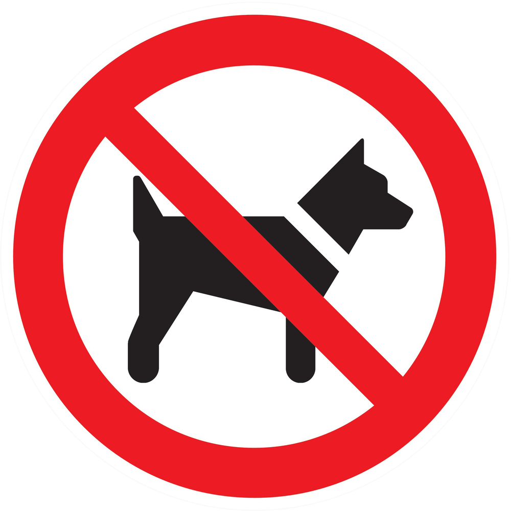 Panneau adhésif INTERDIT AUX CHIENS Ø80MM TALIAPLAST - 724203