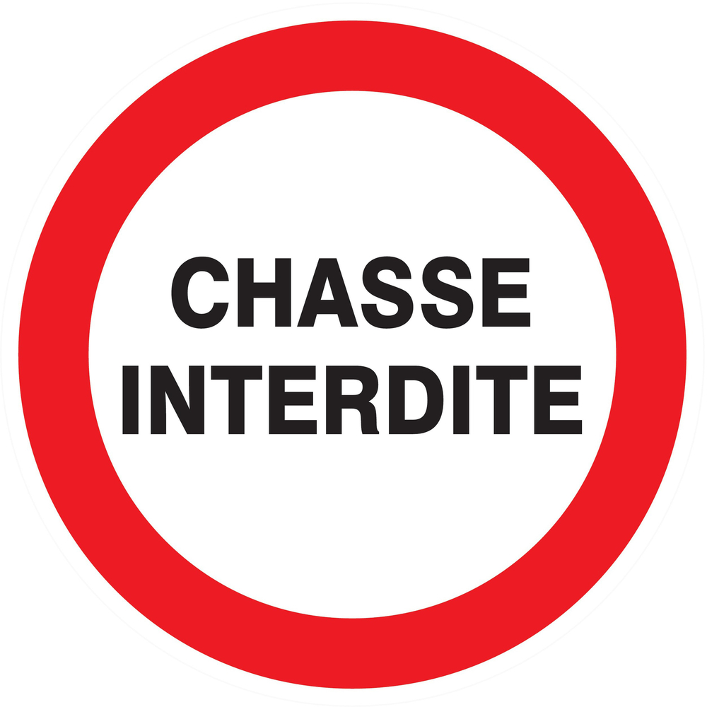 Panneau adhésif CHASSE INTERDITE Ø80MM TALIAPLAST - 724205