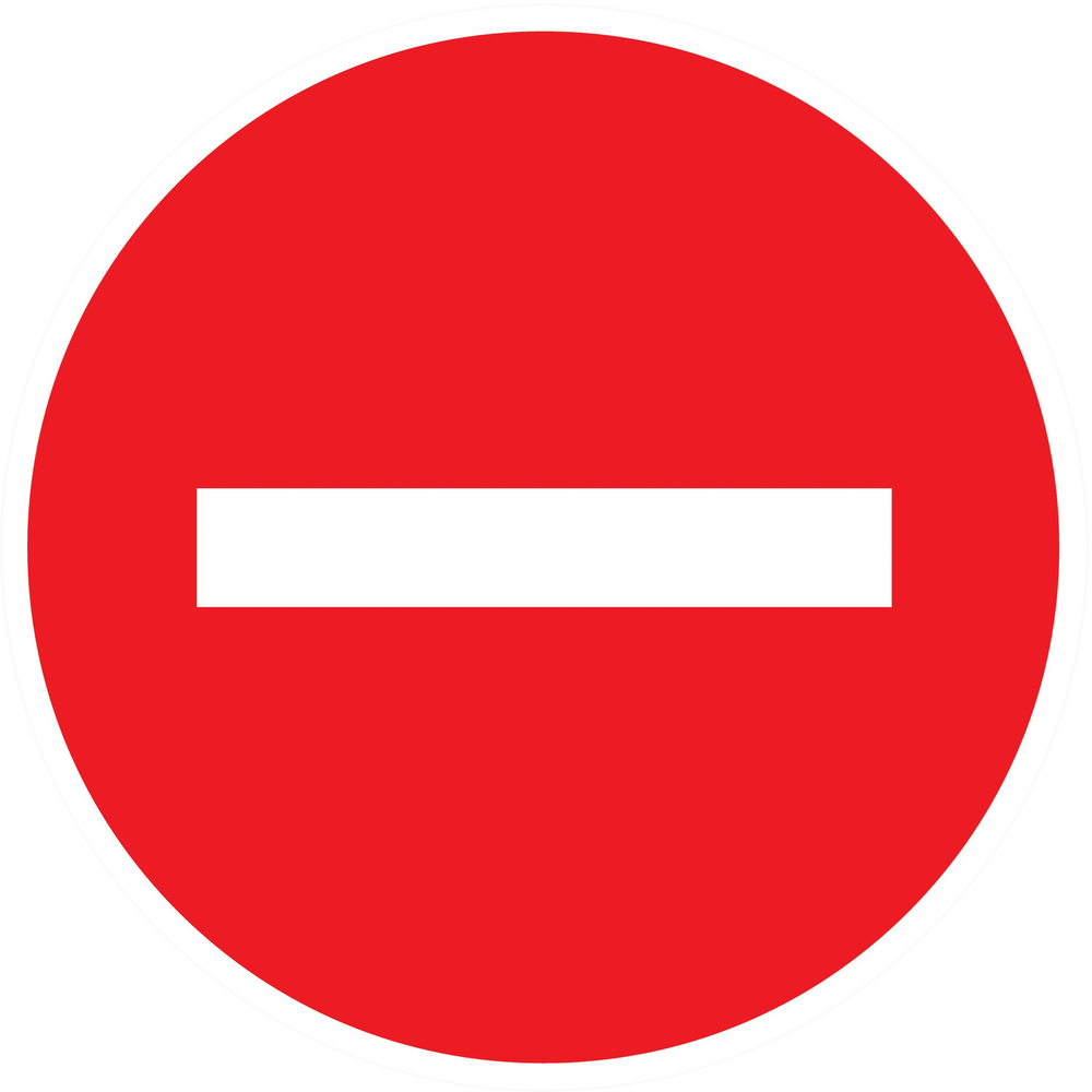 Panneau adhésif SENS INTERDIT Ø80MM TALIAPLAST - 724209