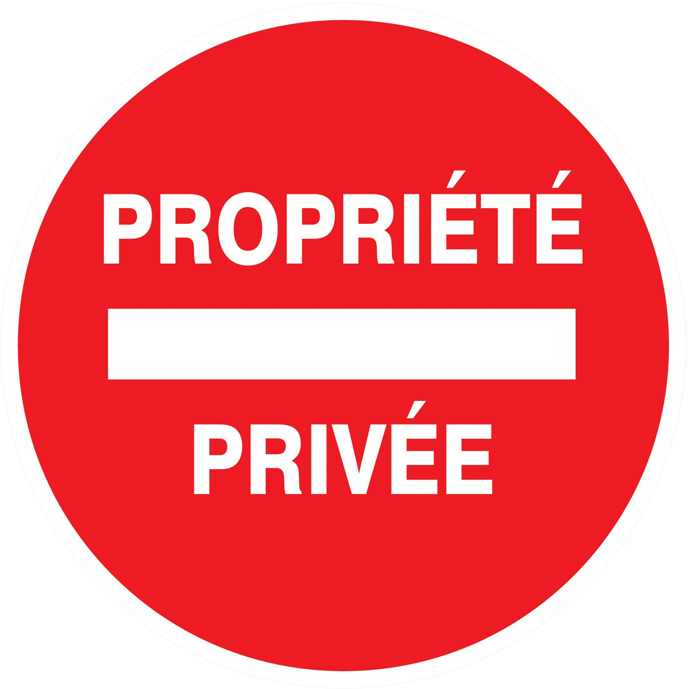 Panneau adhésif PROPRIETE PRIVEE Ø80MM TALIAPLAST - 724224