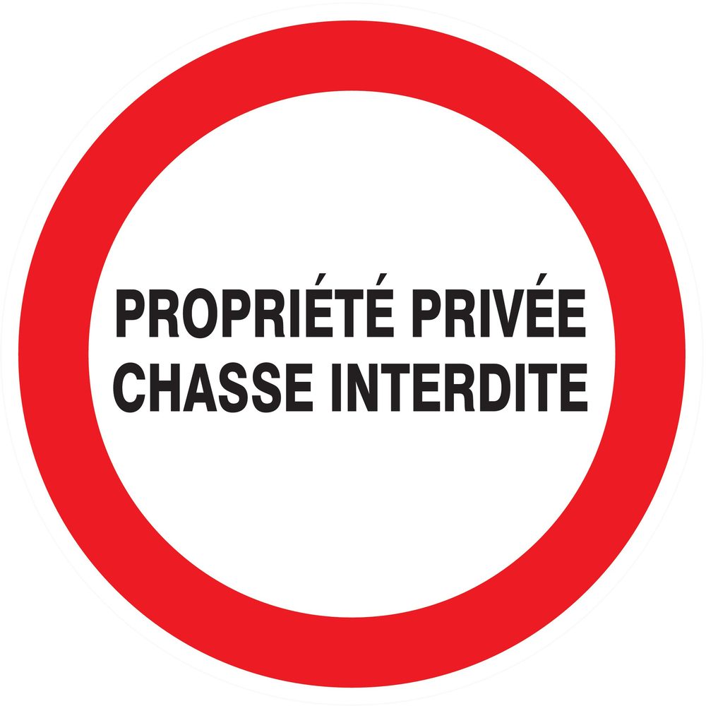 Adhesif Propriete privee chasse interdite TALIAPLAST - 724237