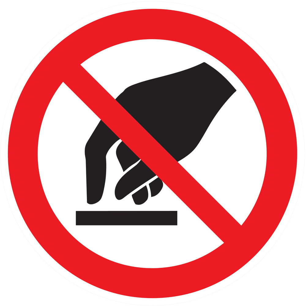 Panneau adhésif INTERDICTION DE TOUCHER Ø80MM TALIAPLAST - 724248