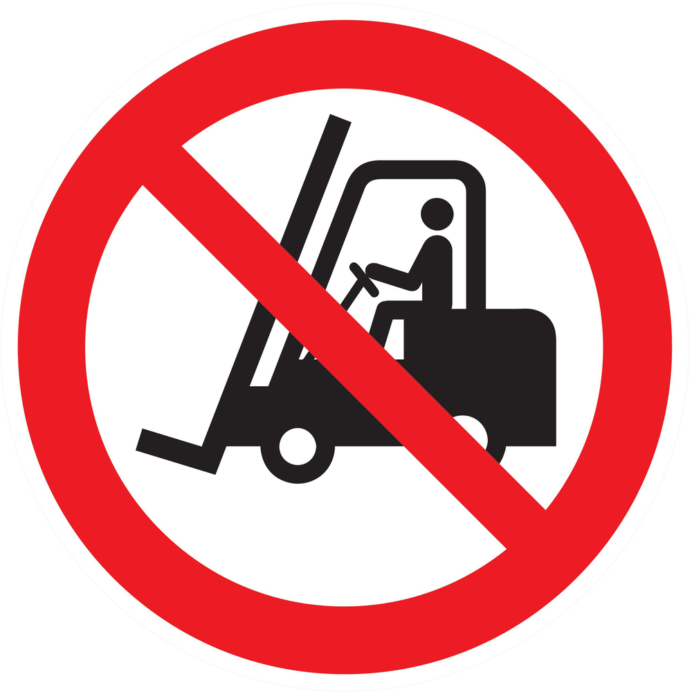 Panneau adhésif INTERDIT AUX VEHICULES INDUSTRIELS Ø80MM TALIAPLAST - 724249