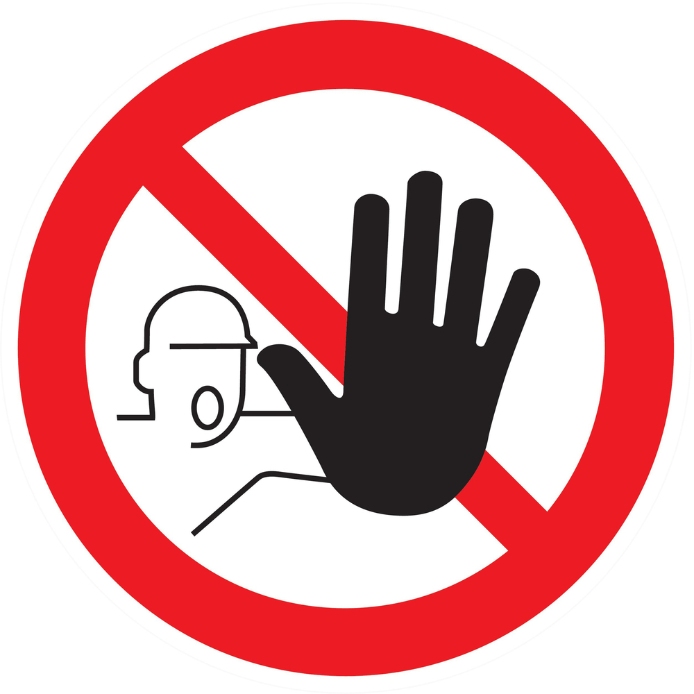 Panneau adhésif ACCES INTERDIT AUX PERSONNES NON AUTORISEES Ø80MM TALIAPLAST - 724250