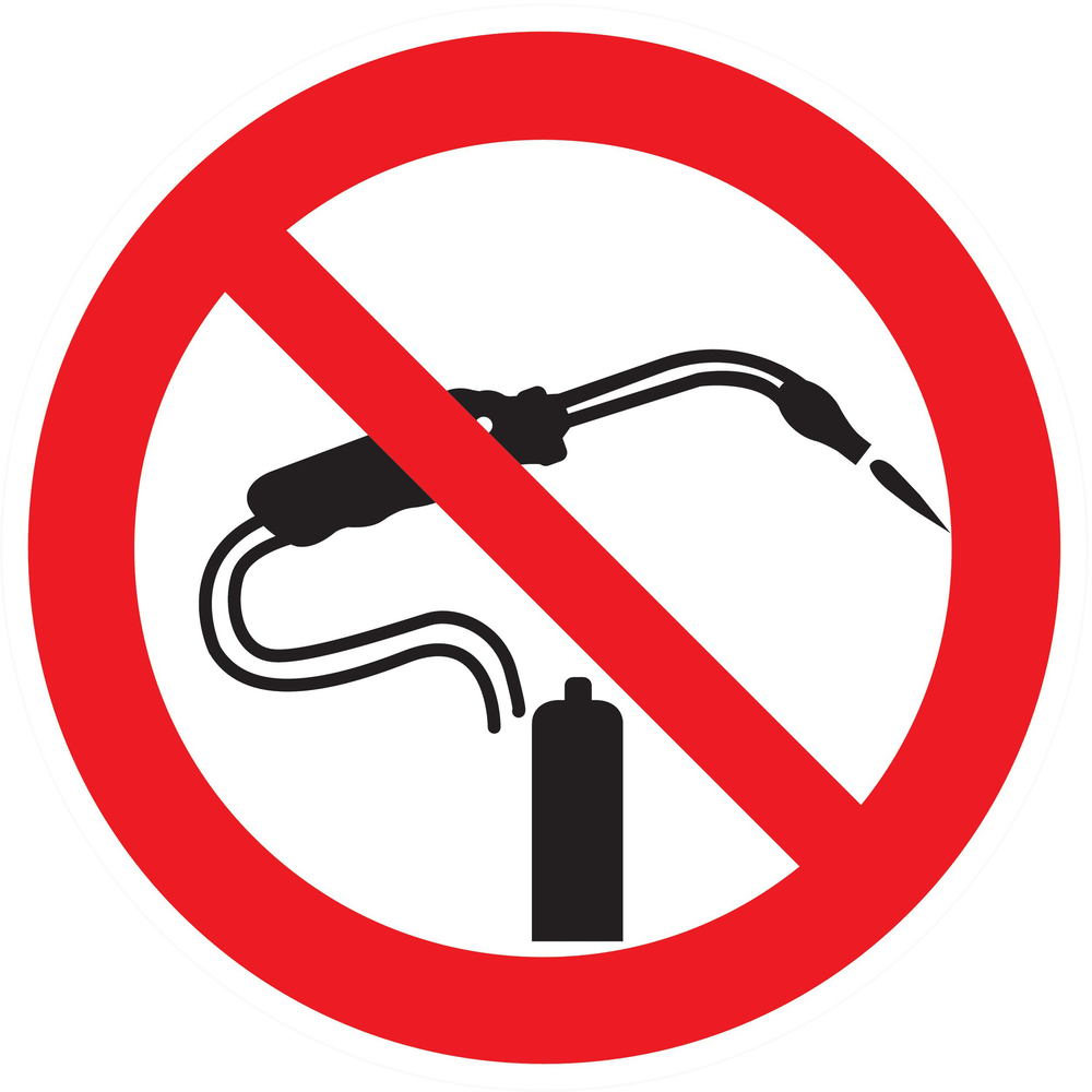 Panneau adhésif INTERDICTION DE SOUDER Ø80MM TALIAPLAST - 724251