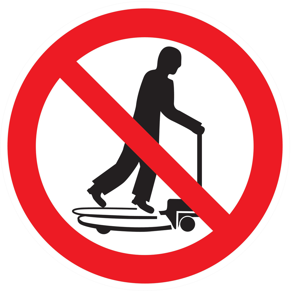 Panneau adhésif INTERDIT DE MONTER SUR LES CHARIOTS Ø80MM TALIAPLAST - 724253