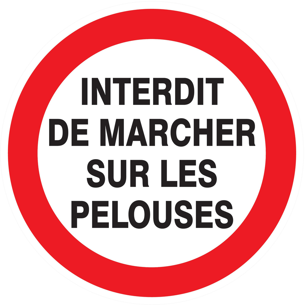 Adhesif Interdit de marcher sur les pelouses TALIAPLAST - 724257