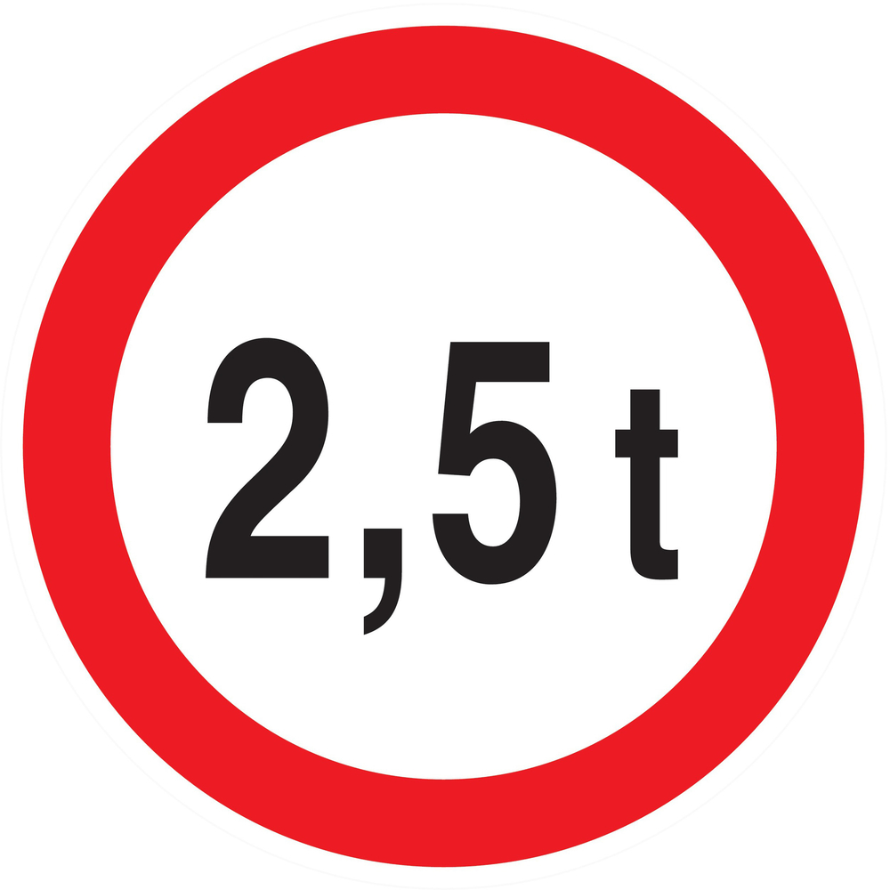 Panneau adhésif INTERDIT AUX PLUS DE +2.5 TONNES Ø80MM TALIAPLAST - 724282