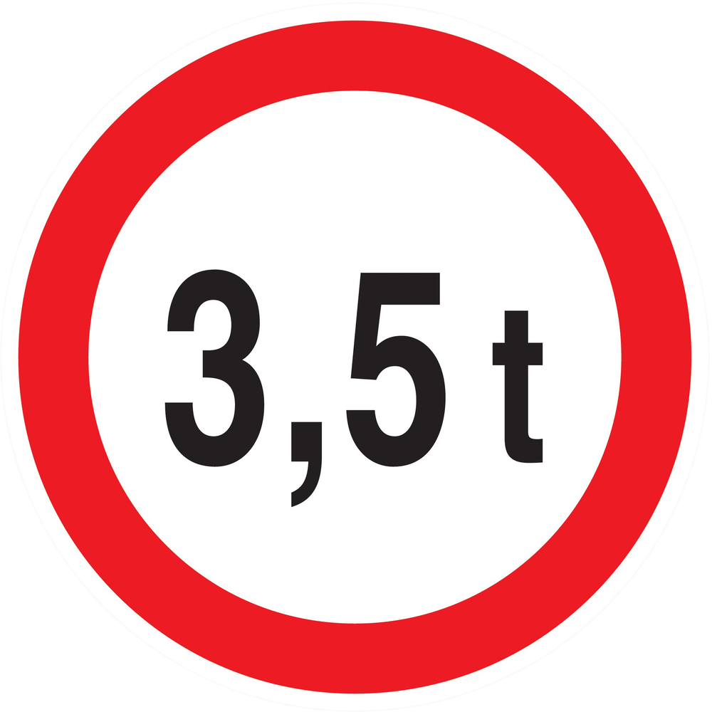 Panneau adhésif INTERDIT AUX PLUS DE +3.5 TONNES Ø80MM TALIAPLAST - 724283