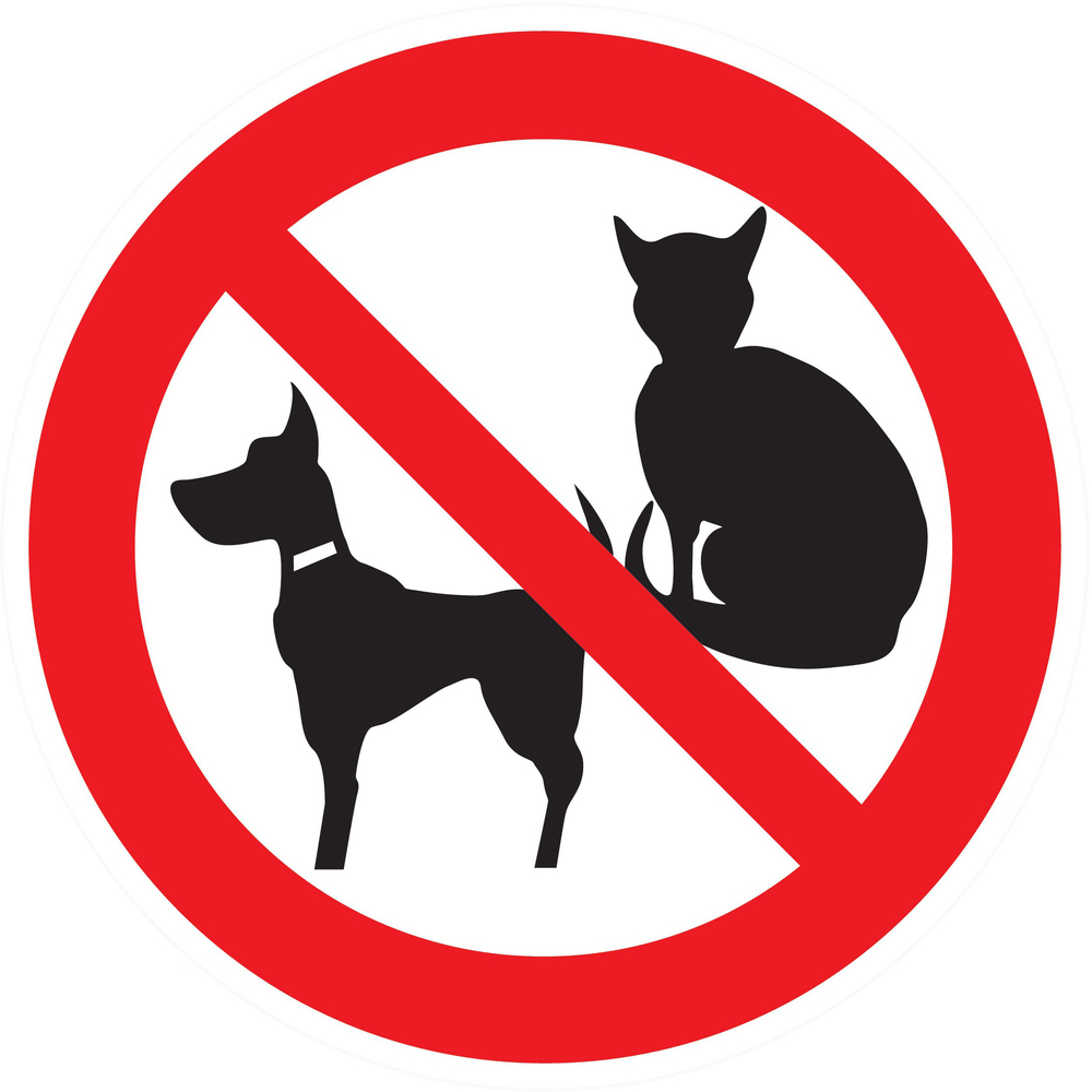 Panneau adhésif INTERDIT AUX ANIMAUX (PICTOS) Ø80MM TALIAPLAST - 724299