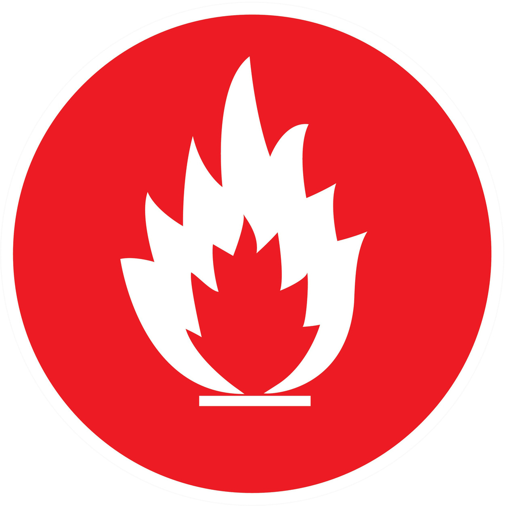 Panneau adhésif FLAMME INTERDITE Ø80MM TALIAPLAST - 724304