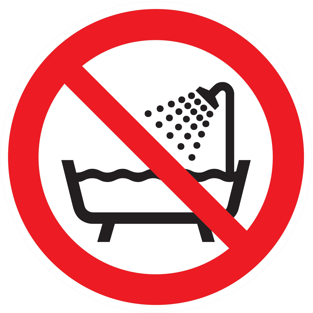Panneau adhésif NE PAS UTILISER DANS UNE BAIGNOIRE / UNE DOUCHE D.80mm TALIAPLAST - 724307