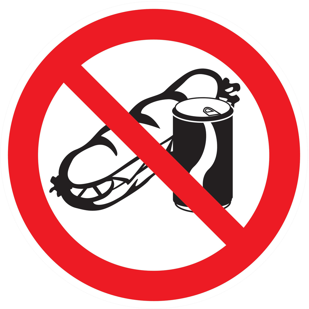 Panneau adhésif SANDWICHS ET BOISSONS INTERDITS Ø80MM TALIAPLAST - 724308