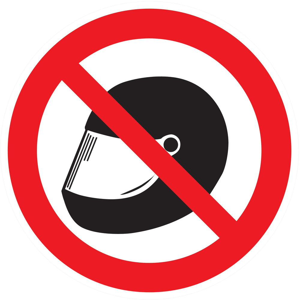 Panneau adhésif CASQUE INTERDIT Ø80MM TALIAPLAST - 724312