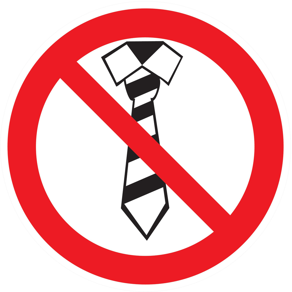 Panneau adhésif CRAVATE INTERDITE Ø80MM TALIAPLAST - 724315