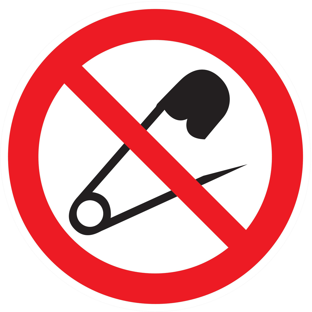 Panneau adhésif EPINGLE INTERDITE Ø80MM TALIAPLAST - 724316