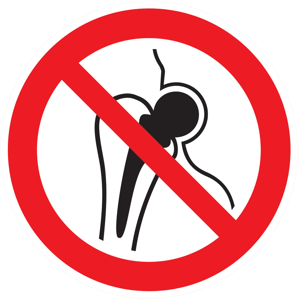 Panneau adhésif ENTREE INTERØ PORTEURS D'IMPLANTS METALLIQUES Ø80MM TALIAPLAST - 724317