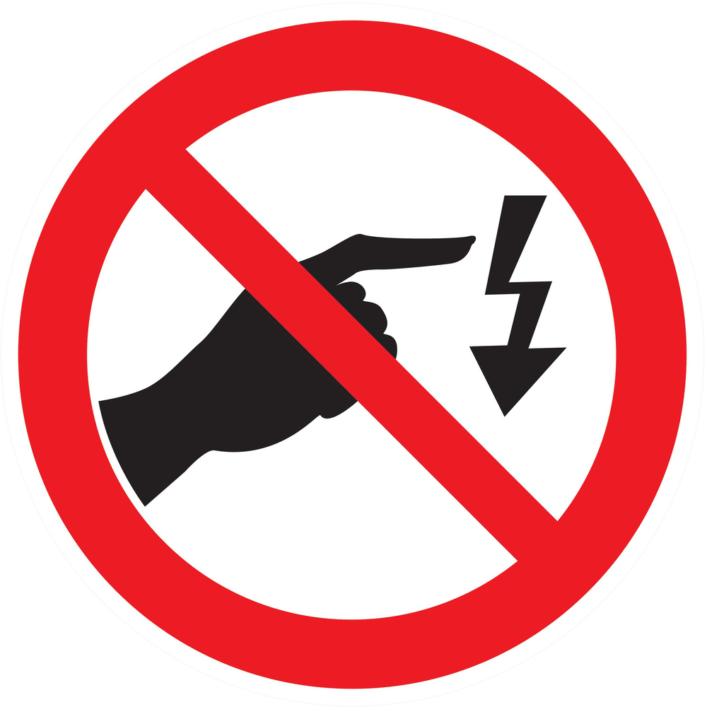 Panneau adhésif INTERDIT DE TOUCHER, RISQUE D'ELECTROCUTION Ø80MM TALIAPLAST - 724325