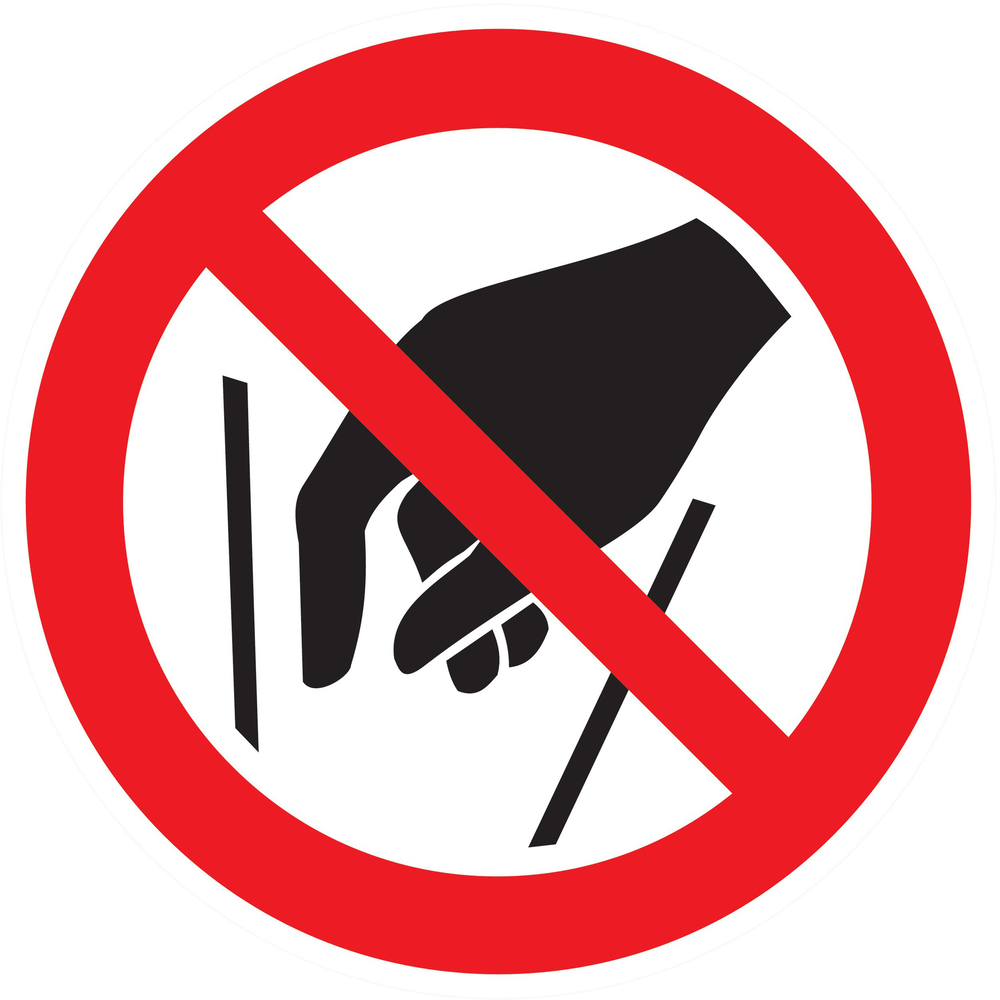 Panneau adhésif NE PAS METTRE LES MAINS Ø80MM TALIAPLAST - 724329