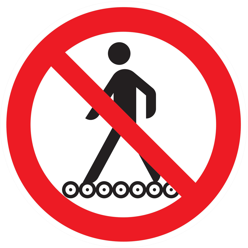 Panneau adhésif INTERDIT DE MONTER SUR LE TAPIS ROULANT Ø80MM TALIAPLAST - 724334