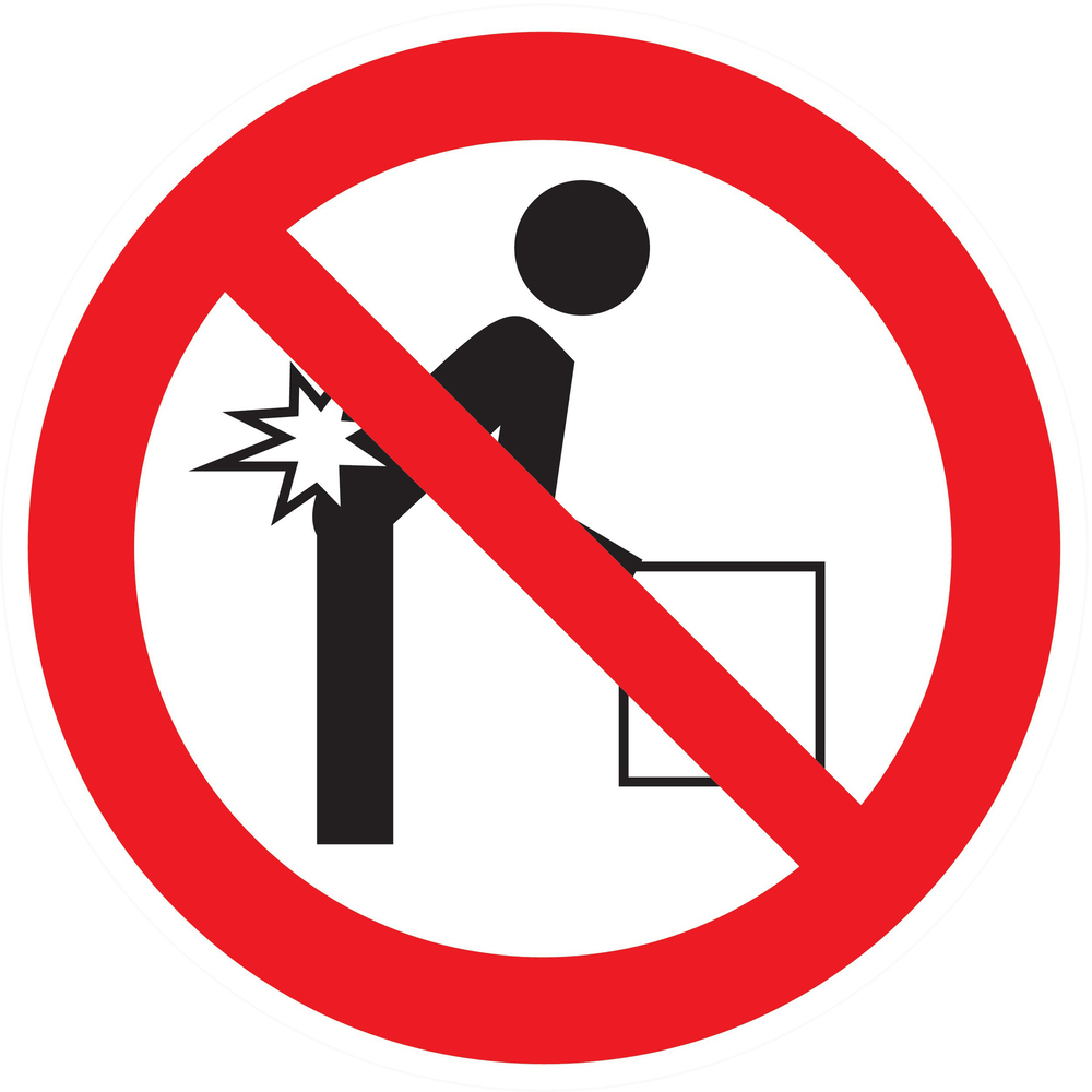 Panneau adhésif MAUVAISE POSITION POUR SOULEVER Ø80MM TALIAPLAST - 724335