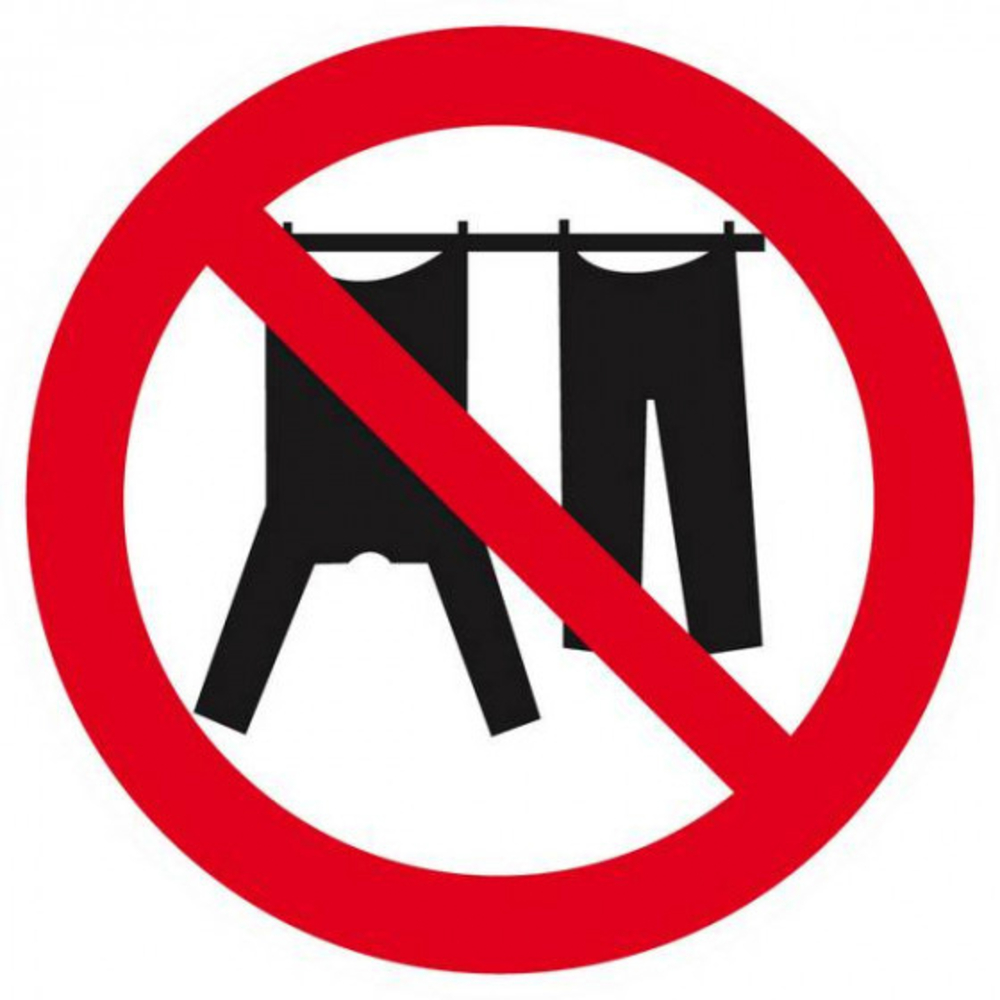 Panneau adhésif INTERDIT D' ETENDRE DU LINGE D.80mm TALIAPLAST - 724336