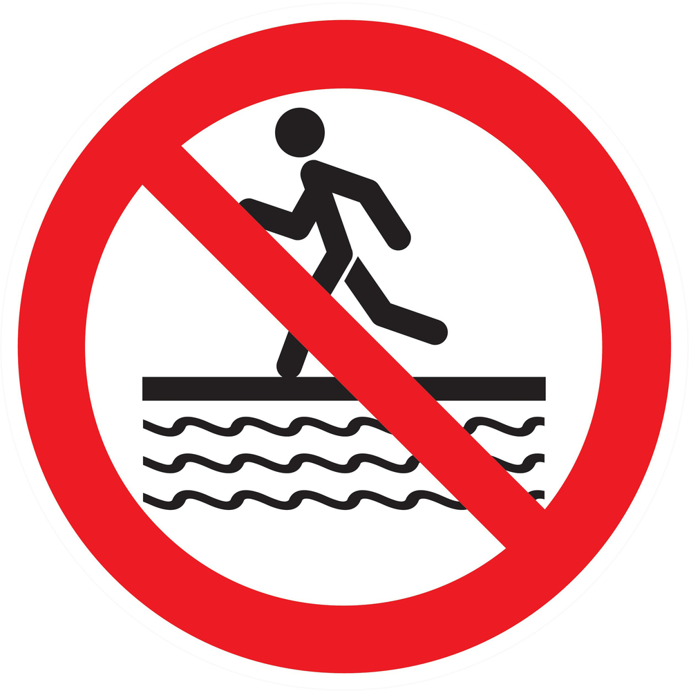 Panneau adhésif INTERDIT DE COURIR A PROXIMITE DU BASSIN Ø80MM TALIAPLAST - 724338