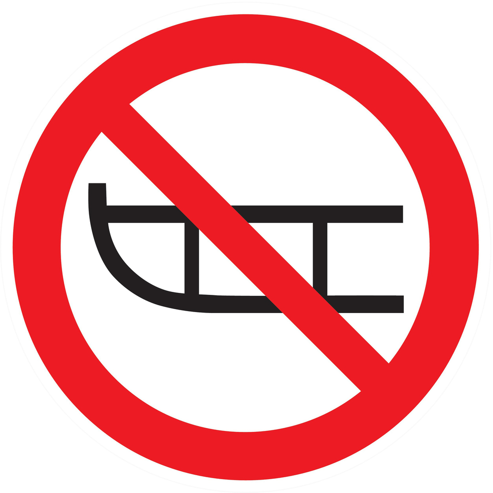 Panneau adhésif LUGE INTERDITE Ø80MM TALIAPLAST - 724342