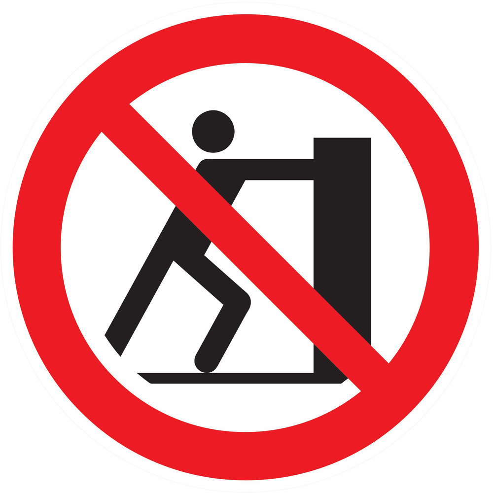 Panneau adhésif INTERDICTION DE POUSSER Ø80MM TALIAPLAST - 724346