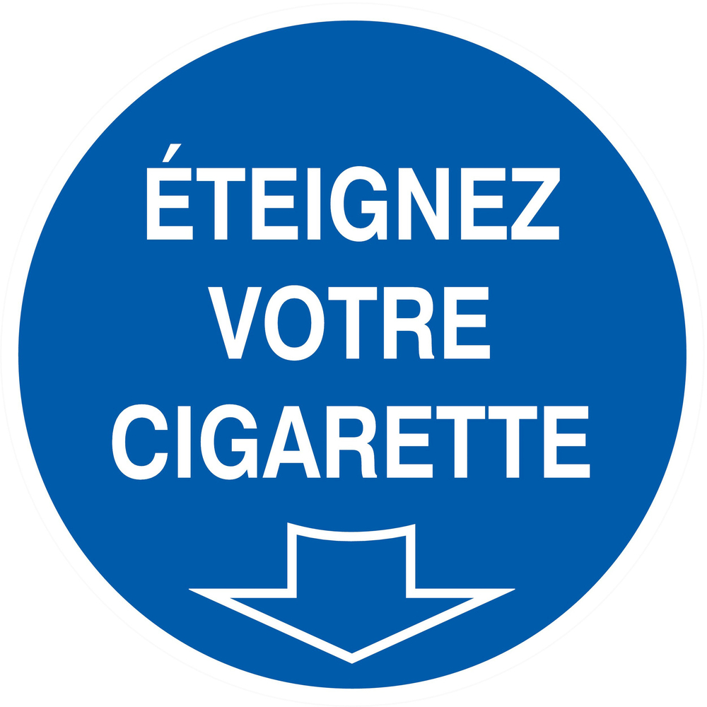 PANNEAU ETEIGNEZ VOTRE CIGARETTE Ø80MM TALIAPLAST - 724501