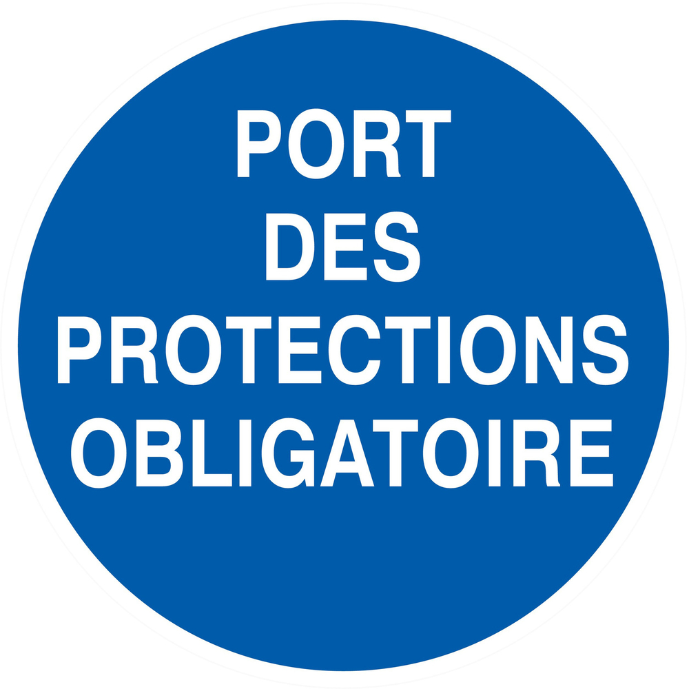 PANNEAU PORT DES PROTECTIONS OBLIGATOIRE Ø80MM TALIAPLAST - 724533