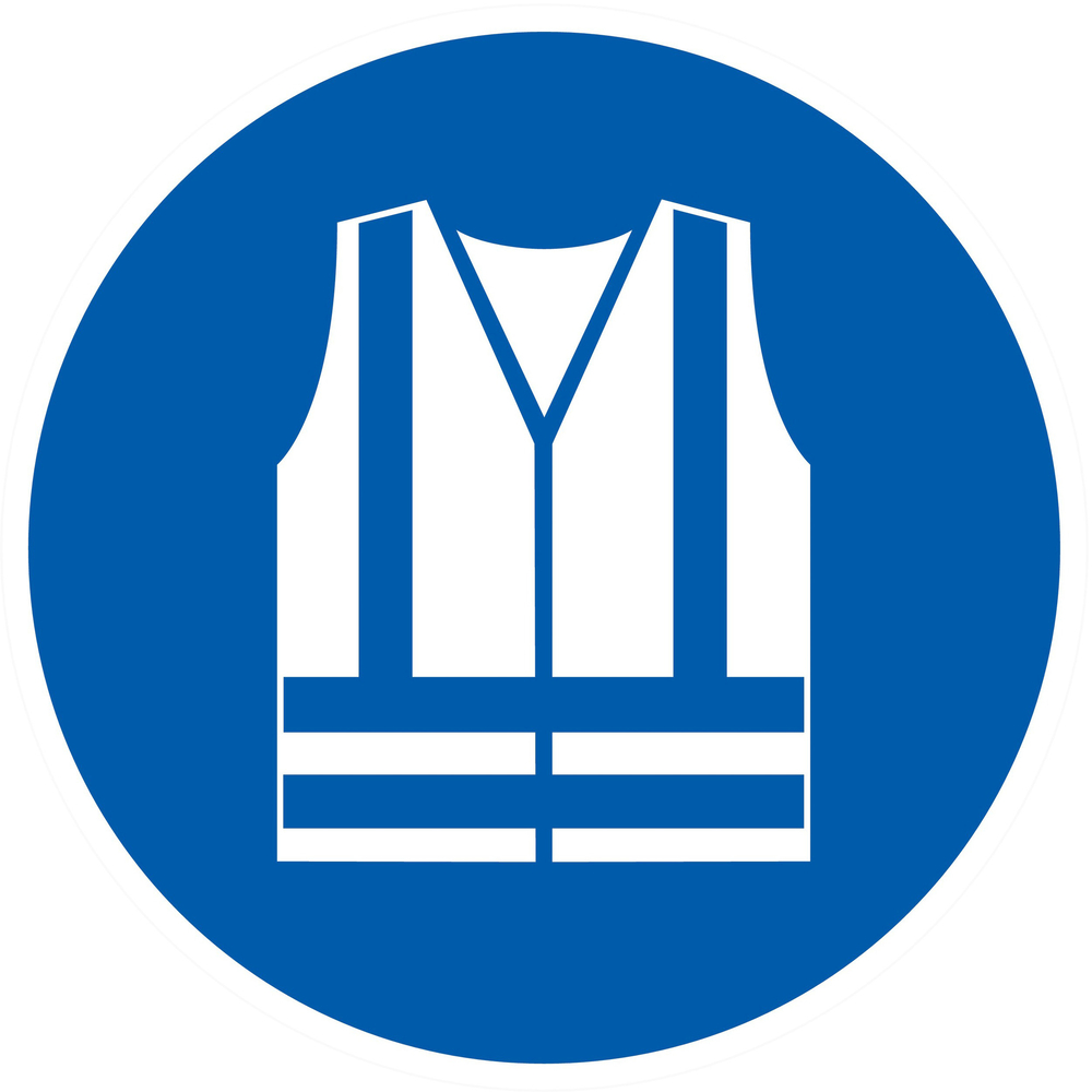 PANNEAU GILET DE SECURITE HAUTE VISIBILITE OBLIGAT. Ø80MM TALIAPLAST - 724540