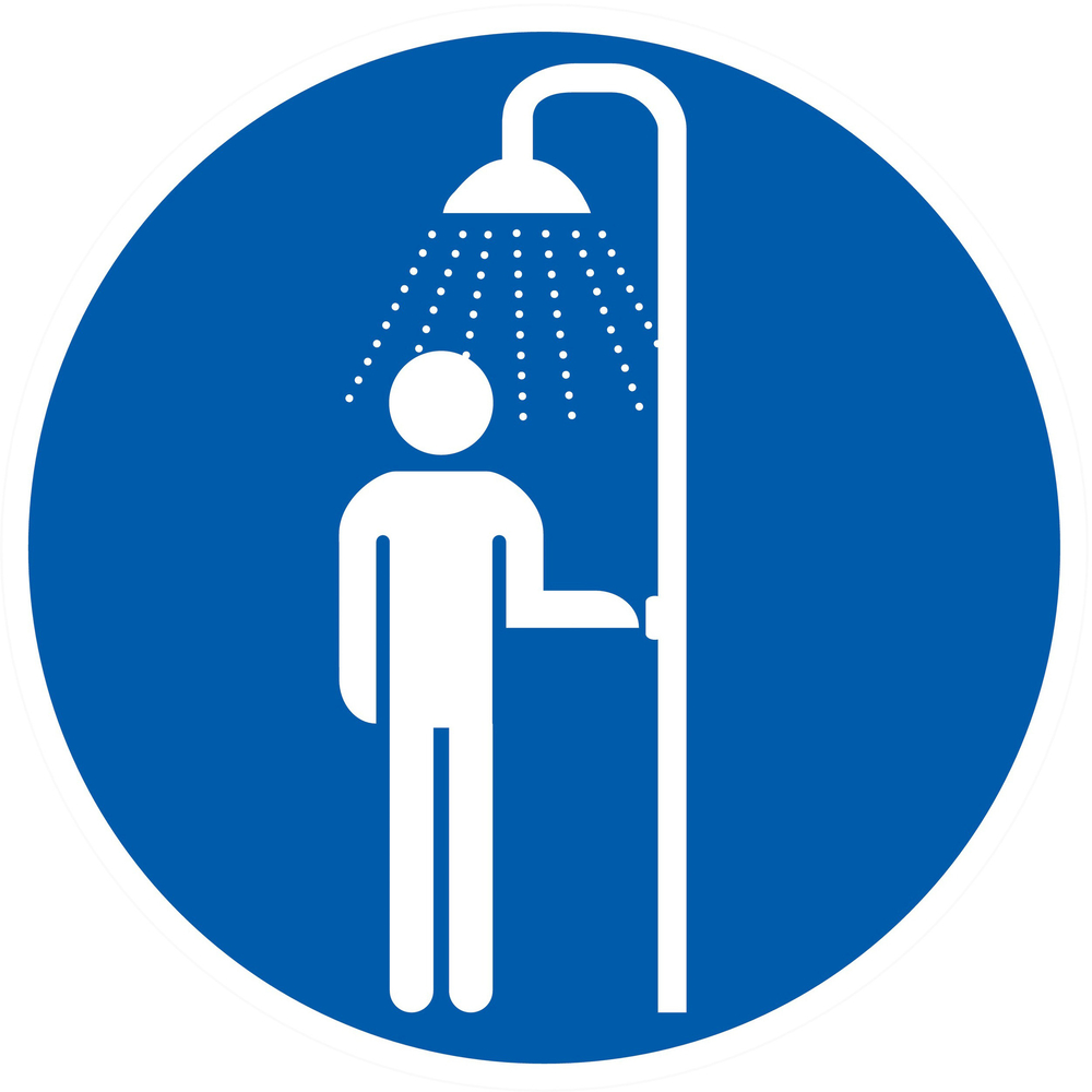 Panneau adhésif DOUCHE OBLIGATOIRE Ø80MM TALIAPLAST - 724555