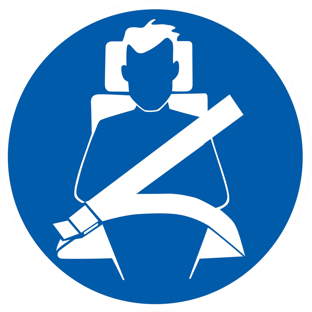 Panneau adhésif CEINTURE DE SECURITE OBLIGATOIRE Ø80MM TALIAPLAST - 724559