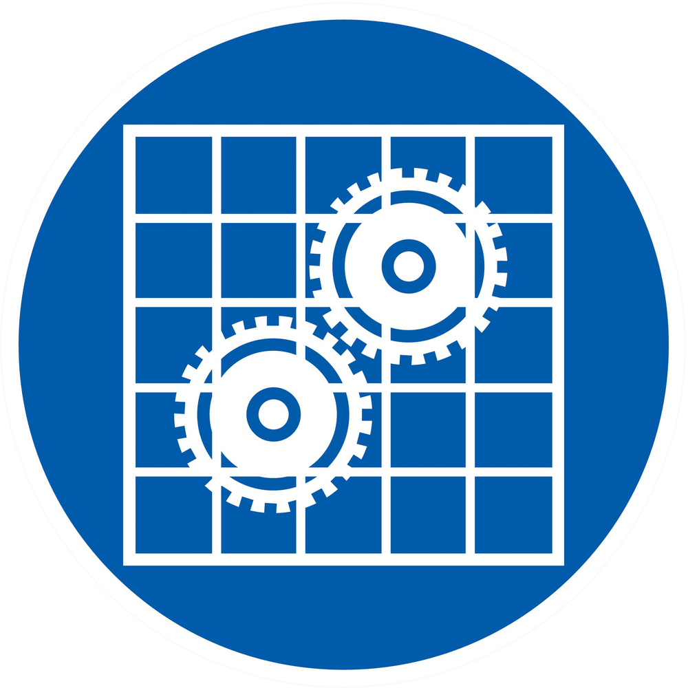 Panneau adhésif GRILLE DE PROTECTION OBLIGATOIRE Ø80MM TALIAPLAST - 724562