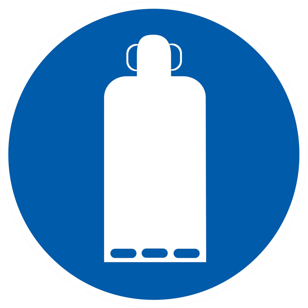 Panneau adhésif BOUTEILLE DE GAZ OBLIGATOIRE Ø80MM TALIAPLAST - 724564
