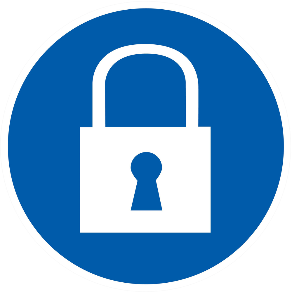 Panneau adhésif CADENAS OBLIGATOIRE Ø80MM TALIAPLAST - 724565