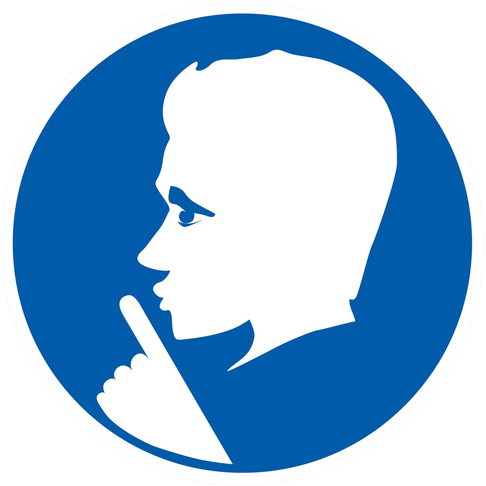 Panneau adhésif SILENCE OBLIGATOIRE Ø80MM TALIAPLAST - 724568