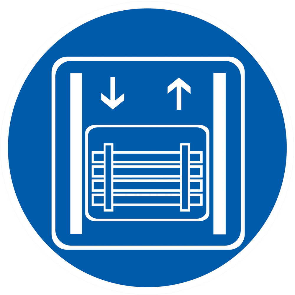 Panneau adhésif TRANSPORT DE MARCHANDISES EXCLUSIVEMENT Ø80MM TALIAPLAST - 724569