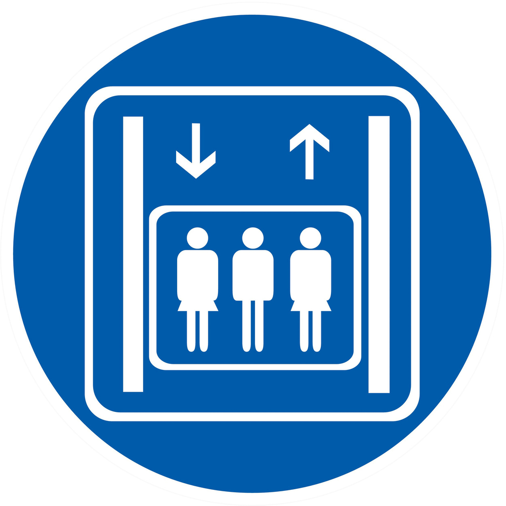 Panneau adhésif TRANSPORT DE PERSONNES EXCLUSIVEMENT Ø80MM TALIAPLAST - 724570