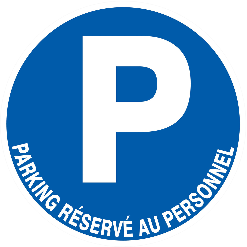 PANNEAU PARKING RESERVE AU PERSONNEL Ø80MM TALIAPLAST - 724577
