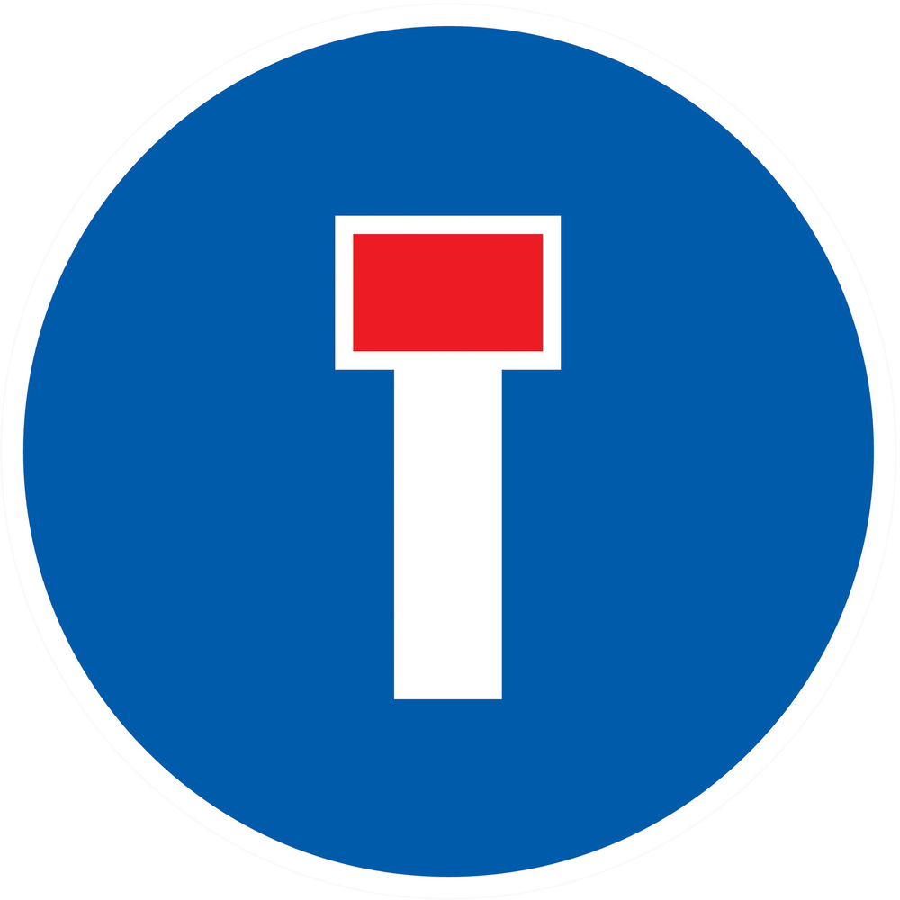 Panneau adhésif VOIE SANS ISSUE Ø80MM TALIAPLAST - 724587