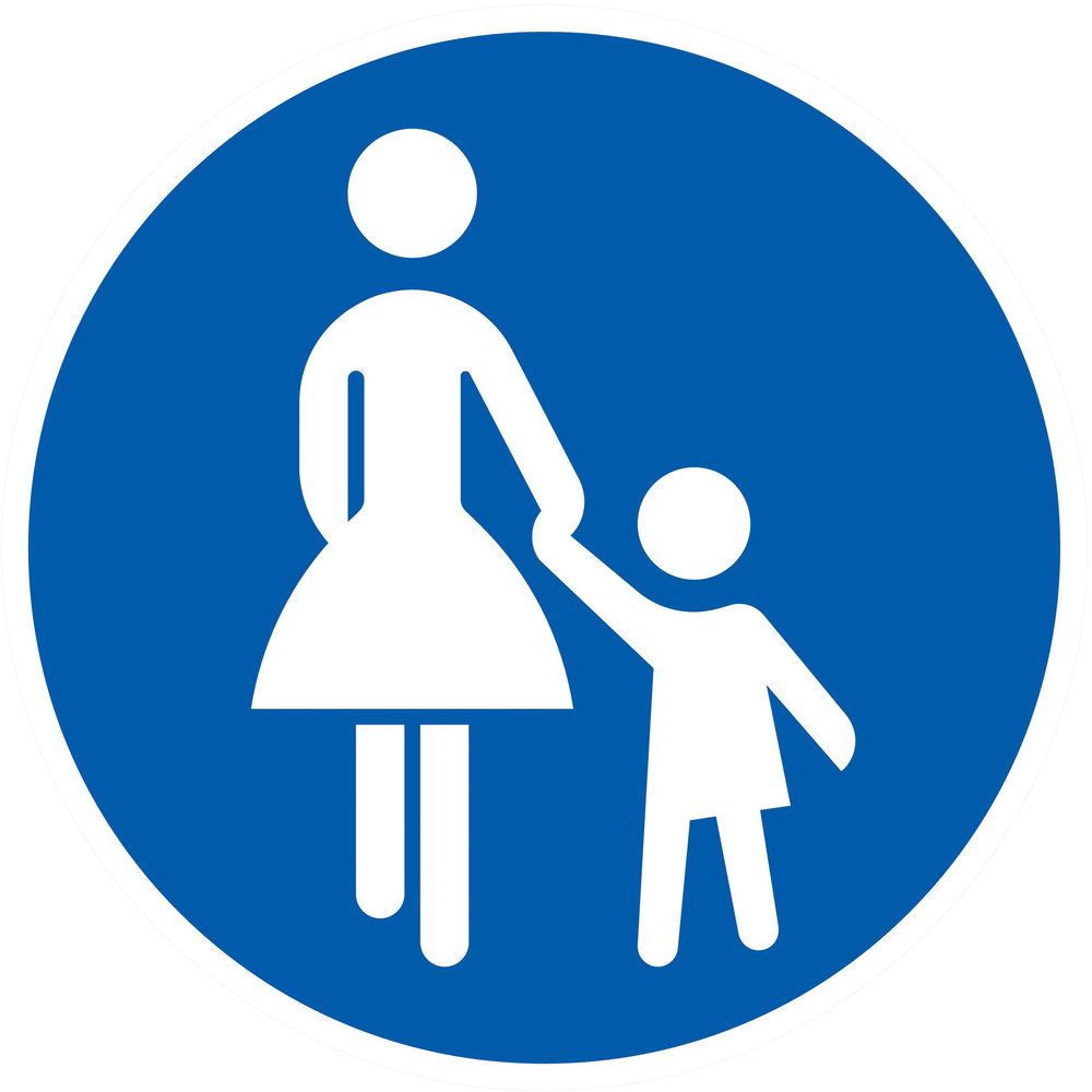 PANNEAU CHEMIN OBLIGATOIRE POUR PIETONS Ø80MM TALIAPLAST - 724588