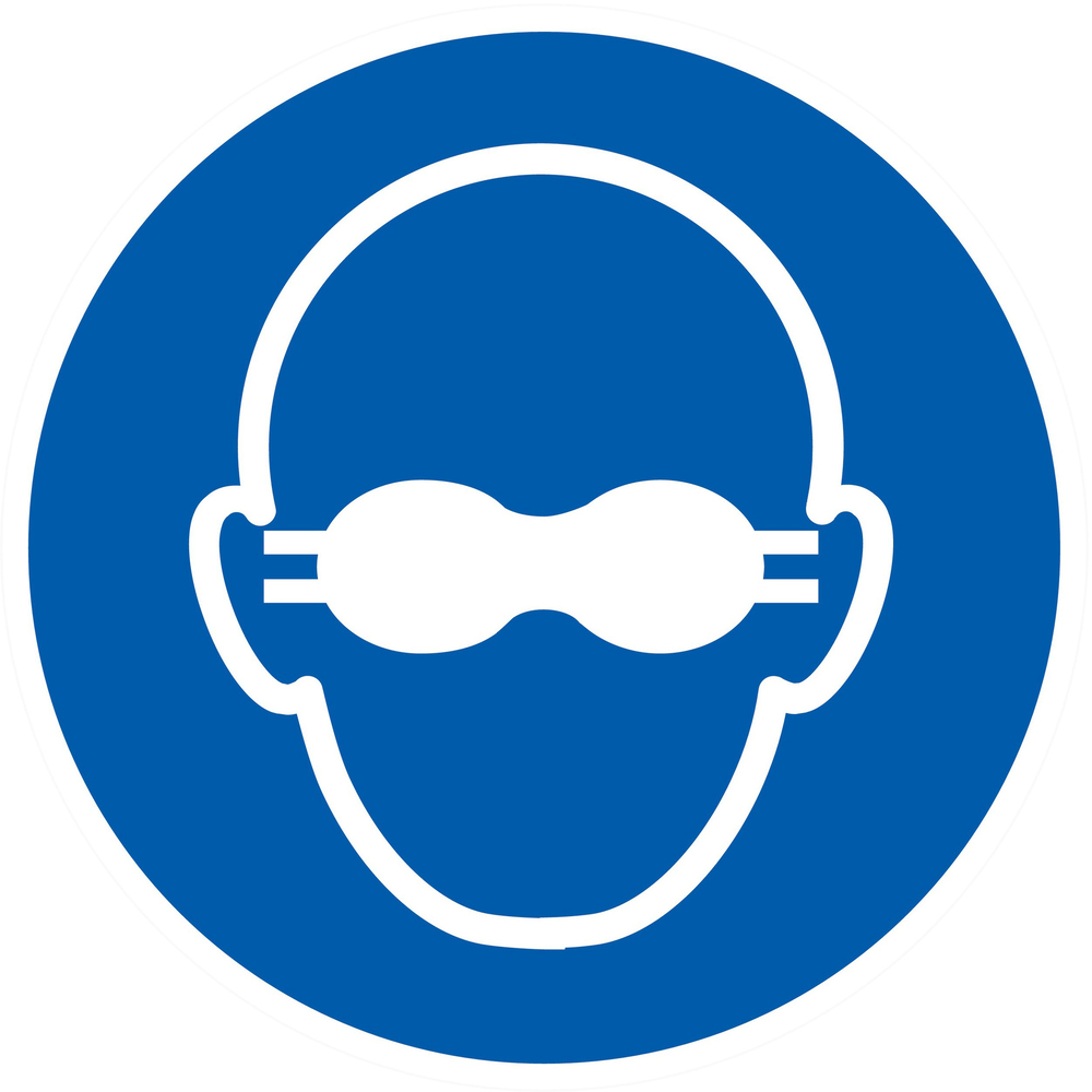 PANNEAU LUNETTES DE PROTECTION OPAQUES OBLIGATOIRES Ø80MM TALIAPLAST - 724591