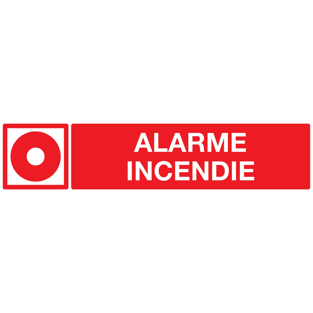 PANNEAU ALARME INCENDIE 330X75MM TALIAPLAST - 725106
