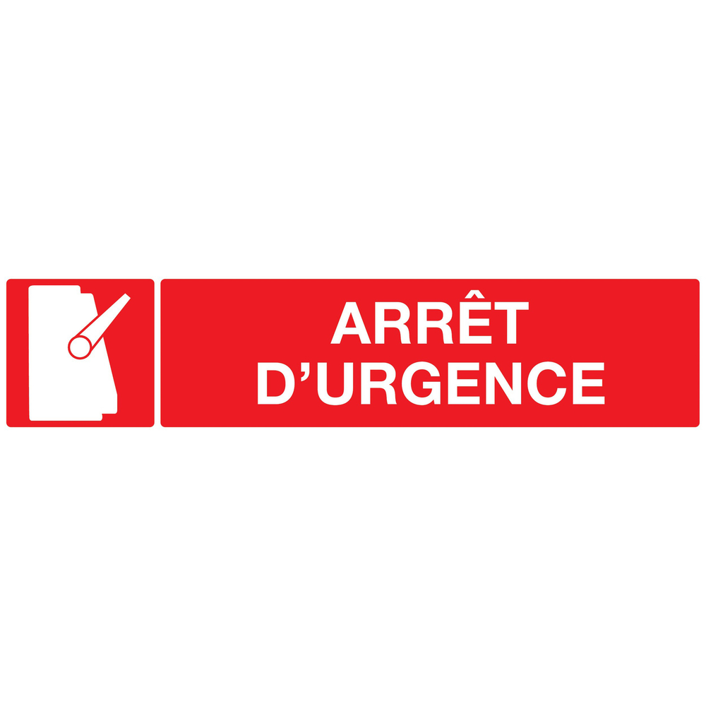 PANNEAU ARRET D'URGENCE 330X75MM TALIAPLAST - 725110